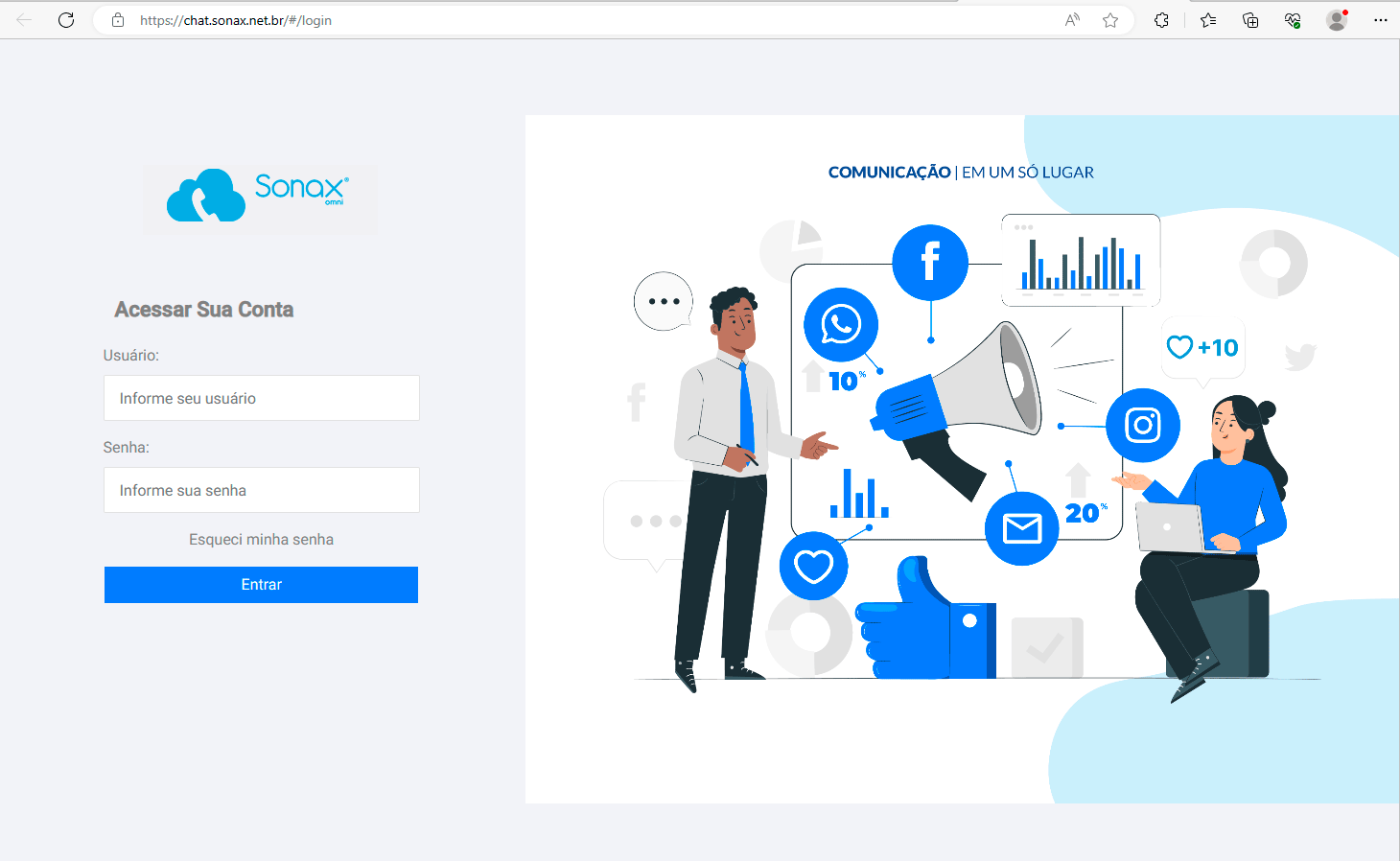01 Tela-Login-Sonax-Chat